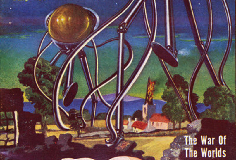 מלחמת העולמות. מכריכת Famous Fantastic Mysteries, יולי 1951. נחלת הכלל